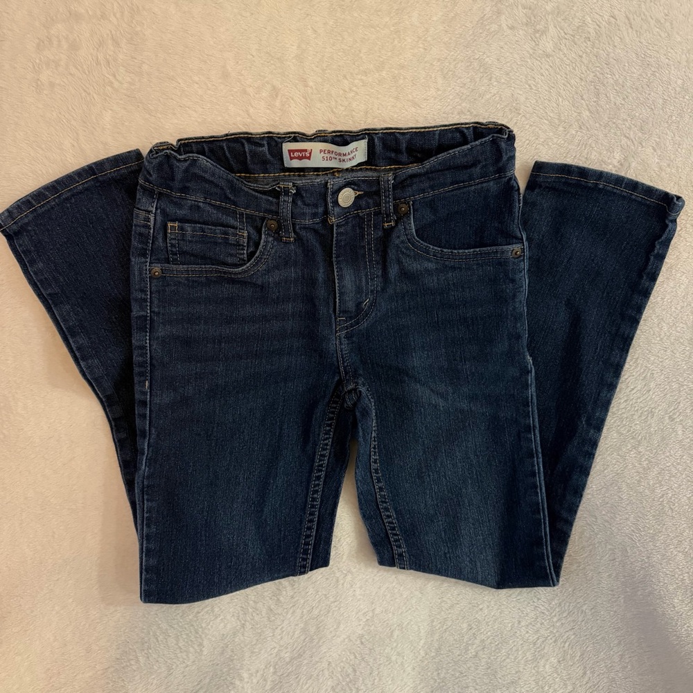 Levi's blue Jeans size 12 boys skinny casual 510 performance like new W26 L27